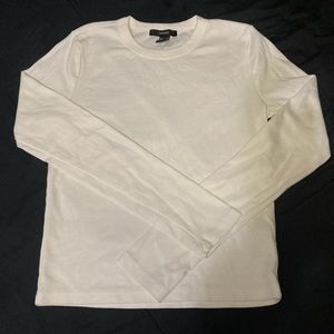 White long sleeve cropped shirt